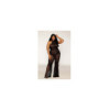 bodystocking en dentelle au crochet sans couture, grande taille, résille noire 